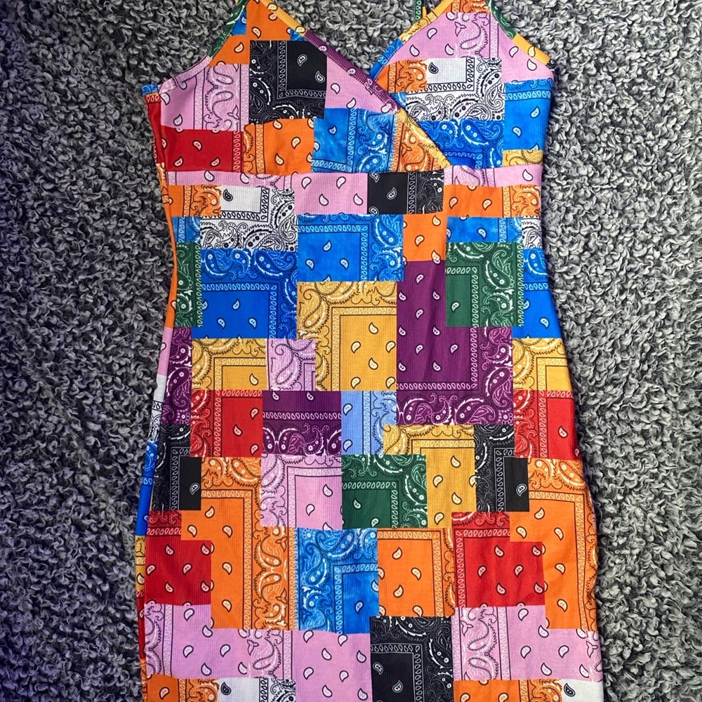 SHEIN Multicolor Asymmetrical Dress